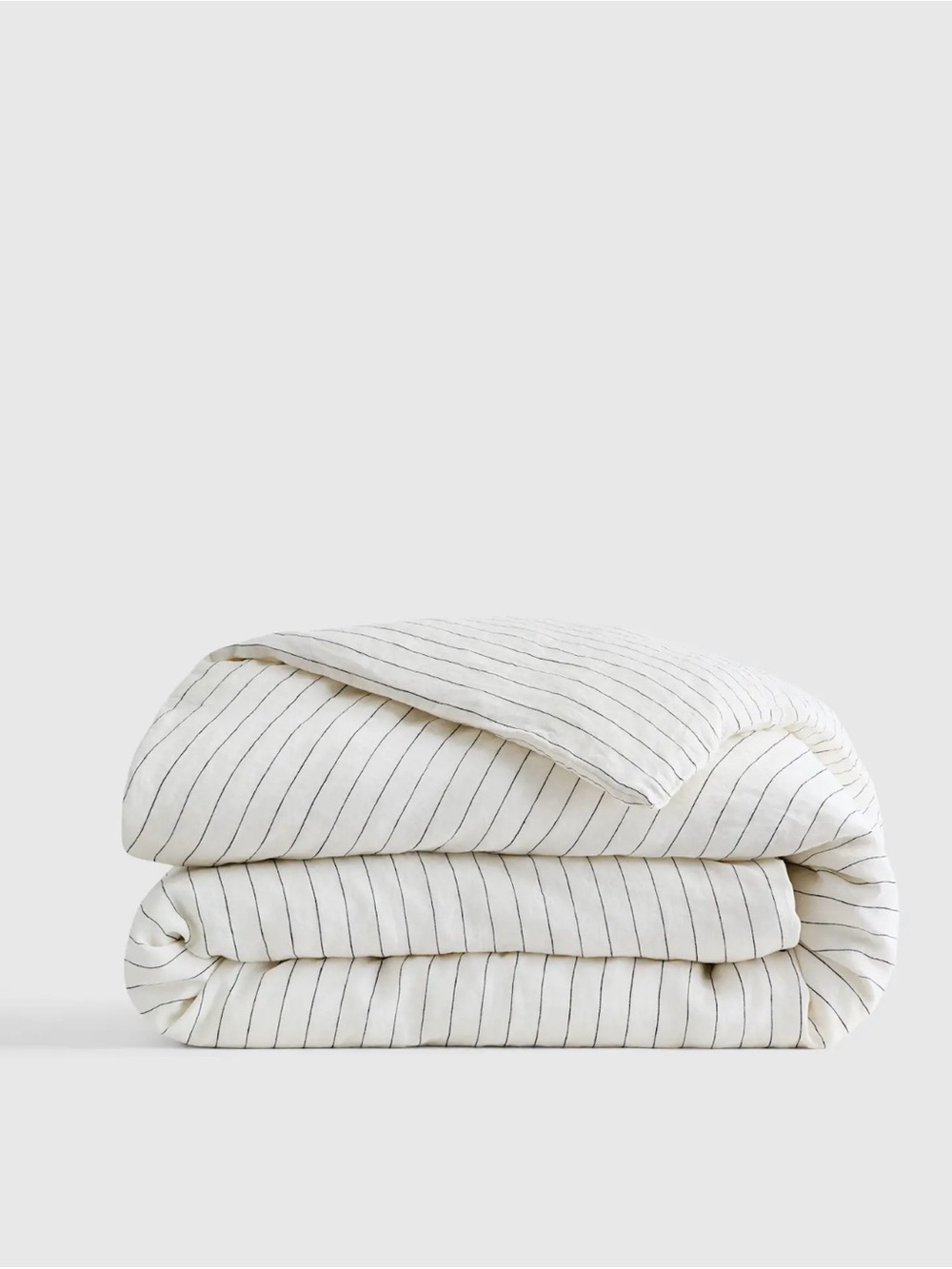 European Linen Duvet Cover in Pencil Stripe